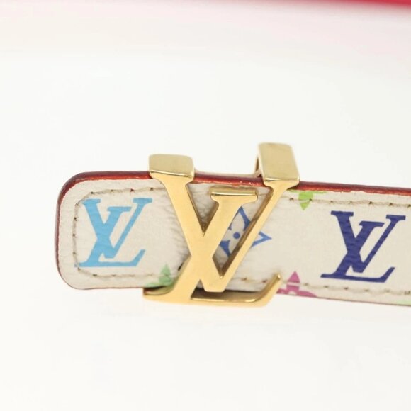 LOUIS VUITTON Multicolor Ceinture LV Printed Initials Belt 38.2"" LV Auth 139055 - Picture 5 of 10